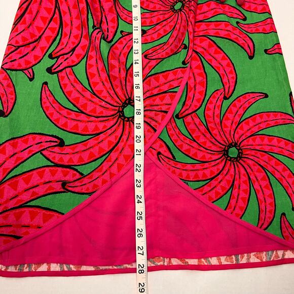 FARM Rio Red and Green Floral Midi Skirt - Picture 15 of 15